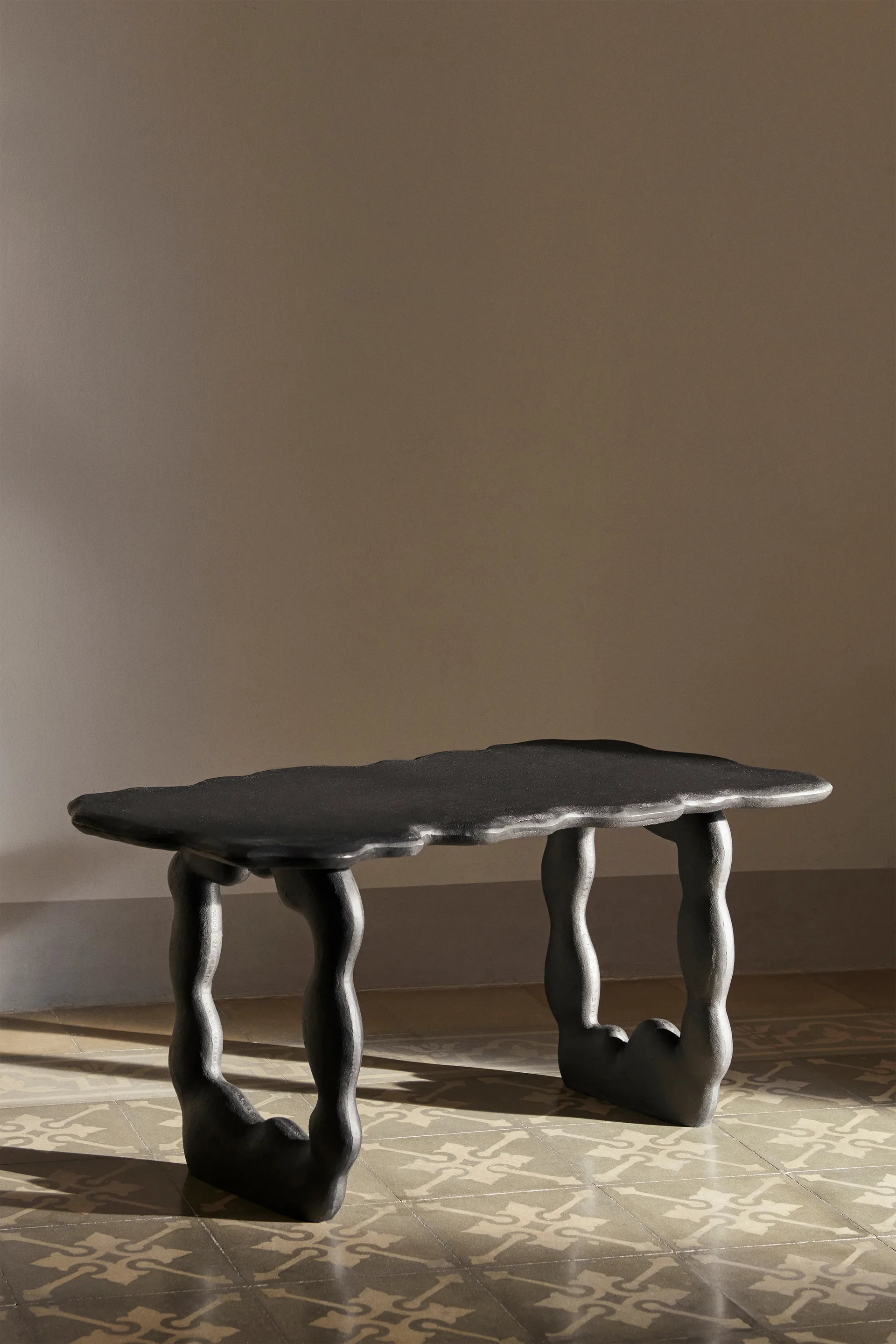Dal Piece coffee table 100x50x47 cm, Black Aluminium Ferm Living