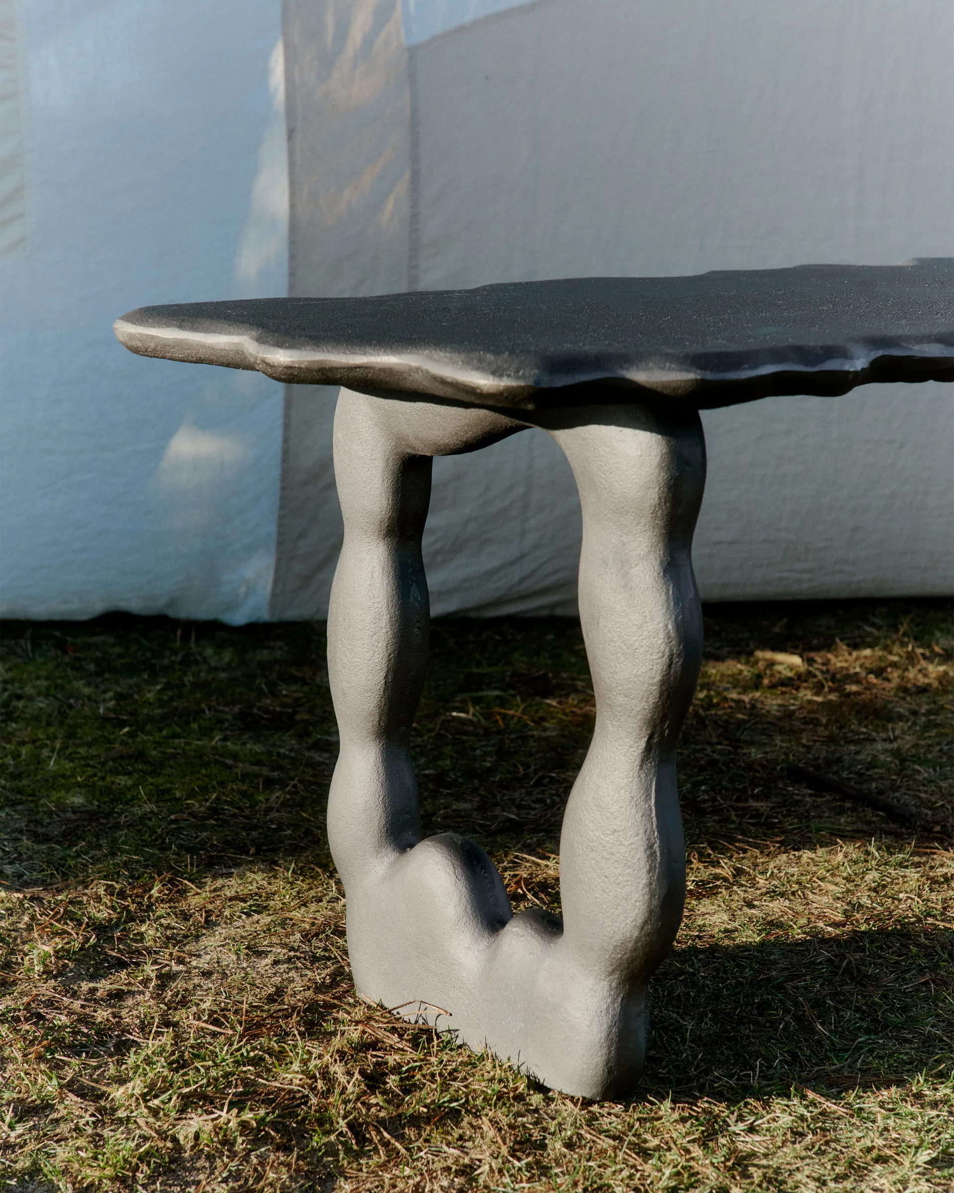 Dal Piece coffee table 100x50x47 cm, Black Aluminium Ferm Living
