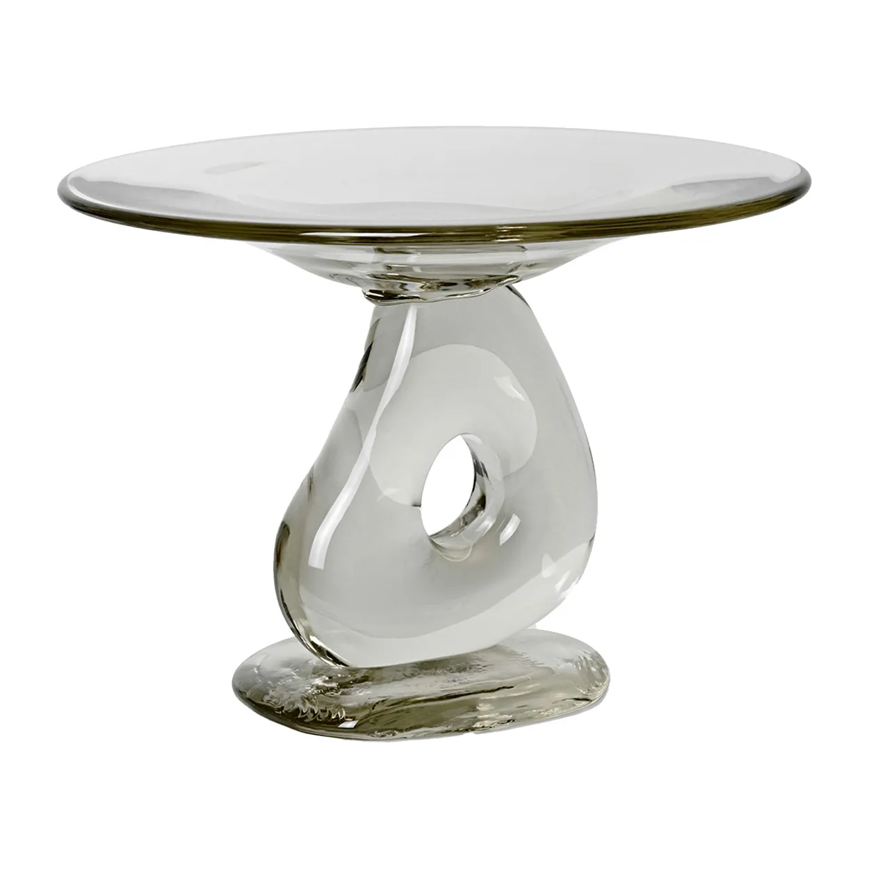 Ferm Living Damo glass centerpiece tray o30 cm Clear