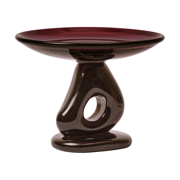 Damo glass centerpiece tray Ø30 cm - Dark grape - Ferm Living