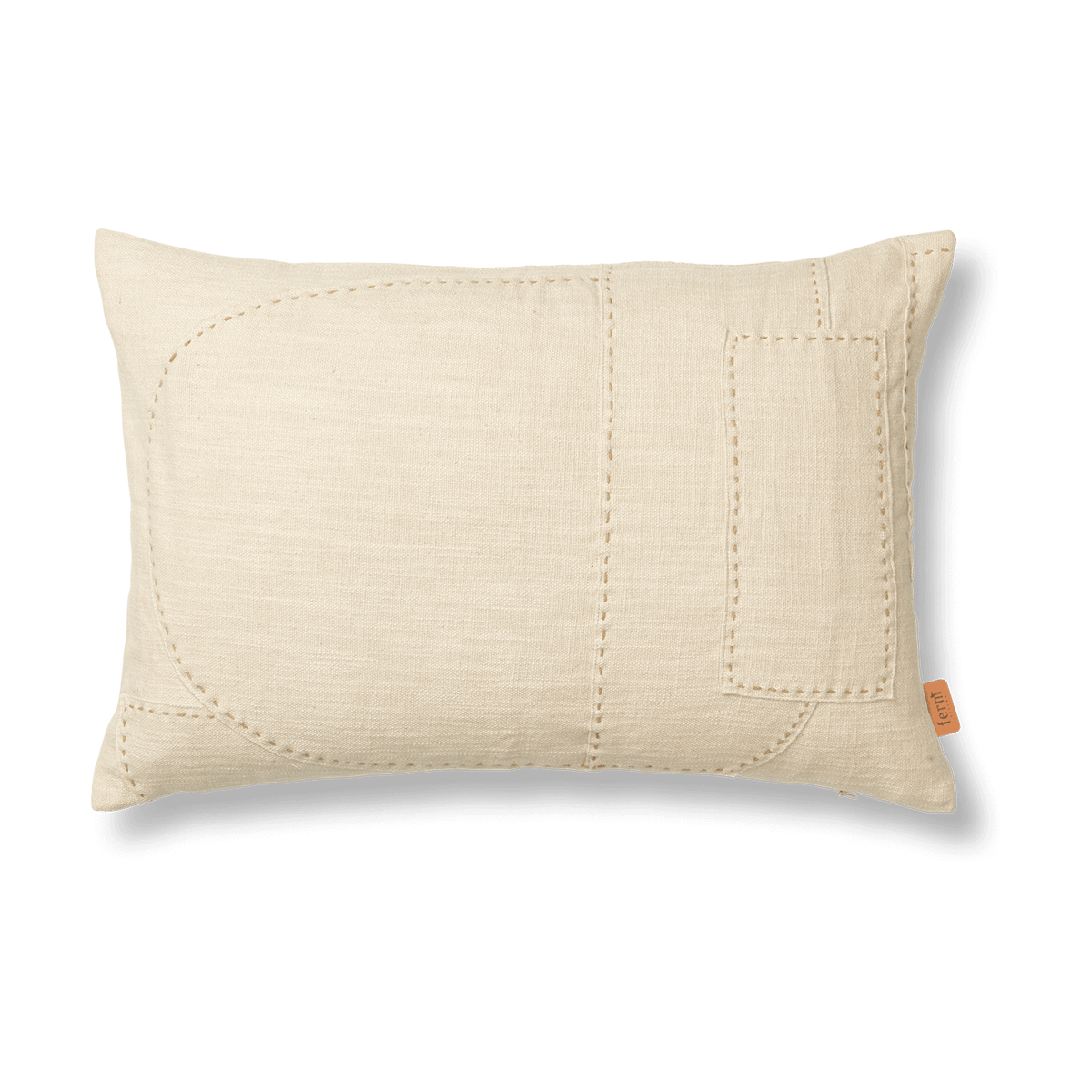 Ferm Living Darn cushion cover 40x60 cm Natural | Scandinavian Design | Cushion covers | Beige