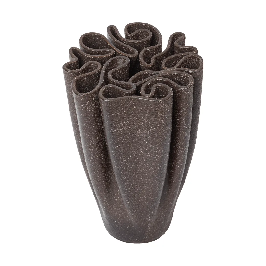 Dedali vase 25 cm, Dark brown Ferm Living