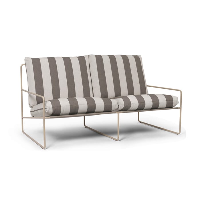 Desert 2-seat sofa - Cash stripe-chocolate - ferm LIVING