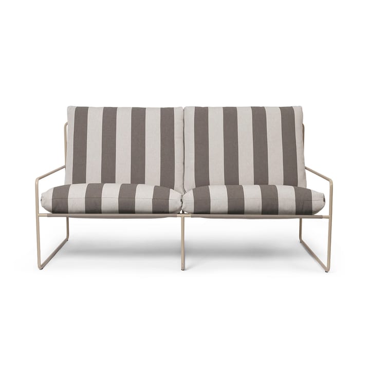 Desert 2-seat sofa - Cash stripe-chocolate - ferm LIVING