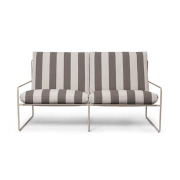 Desert 2-seat sofa - Cash stripe-chocolate - ferm LIVING