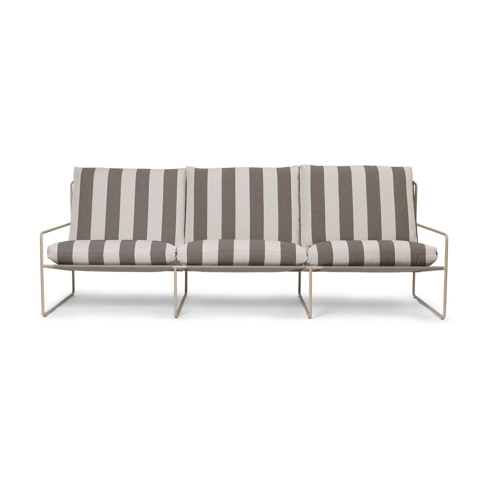 Desert 3-seat sofa, Cash stripe-chocolate Ferm Living