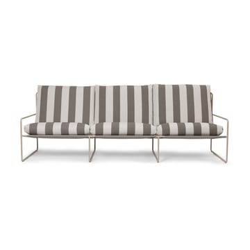 Desert 3-seat sofa - Cash stripe-chocolate - ferm LIVING