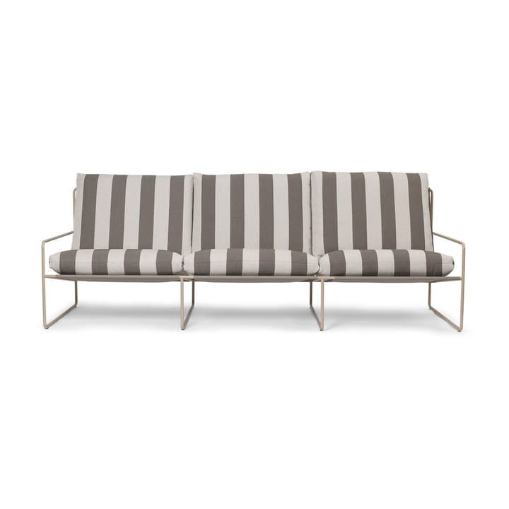 Desert 3-seat sofa - Cash stripe-chocolate - ferm LIVING