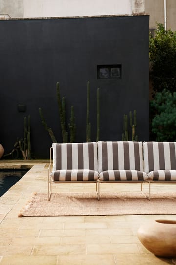 Desert 3-seat sofa - Cash stripe-chocolate - ferm LIVING
