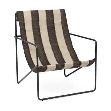 Desert lounge chair - Black, off-white, chocolate - Ferm Living