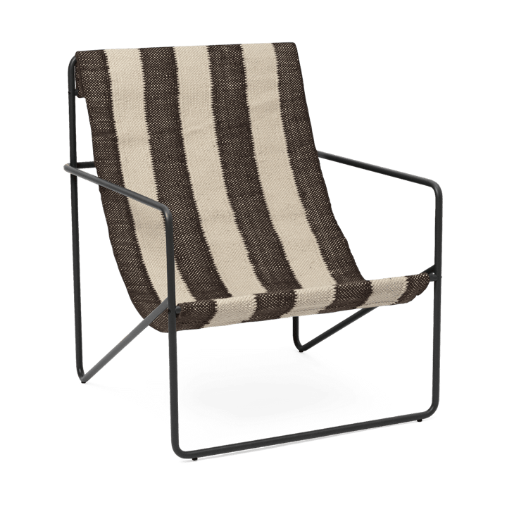 Desert lounge chair - Black, off-white, chocolate - Ferm LIVING