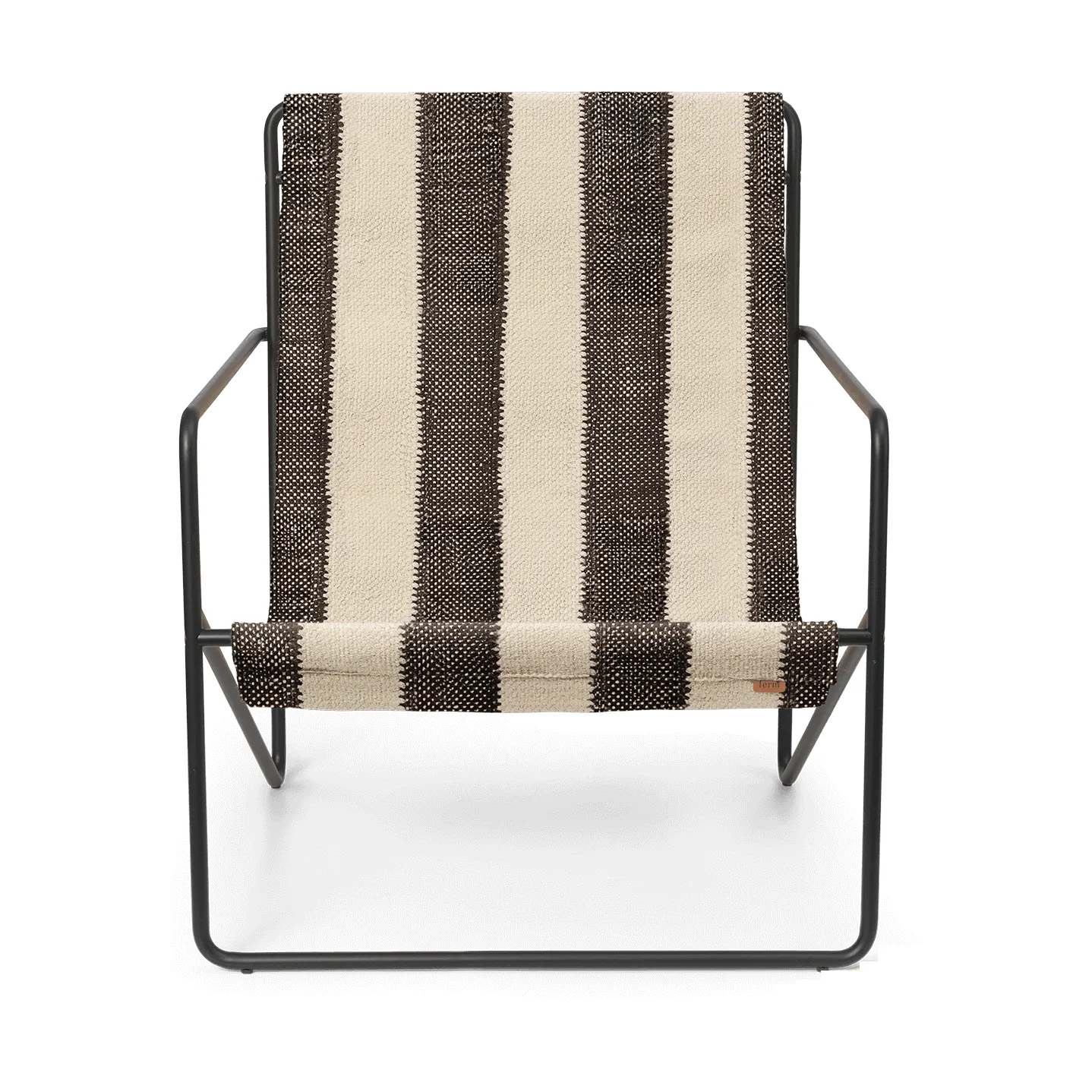 Desert lounge chair, Black, off-white, chocolate Ferm Living