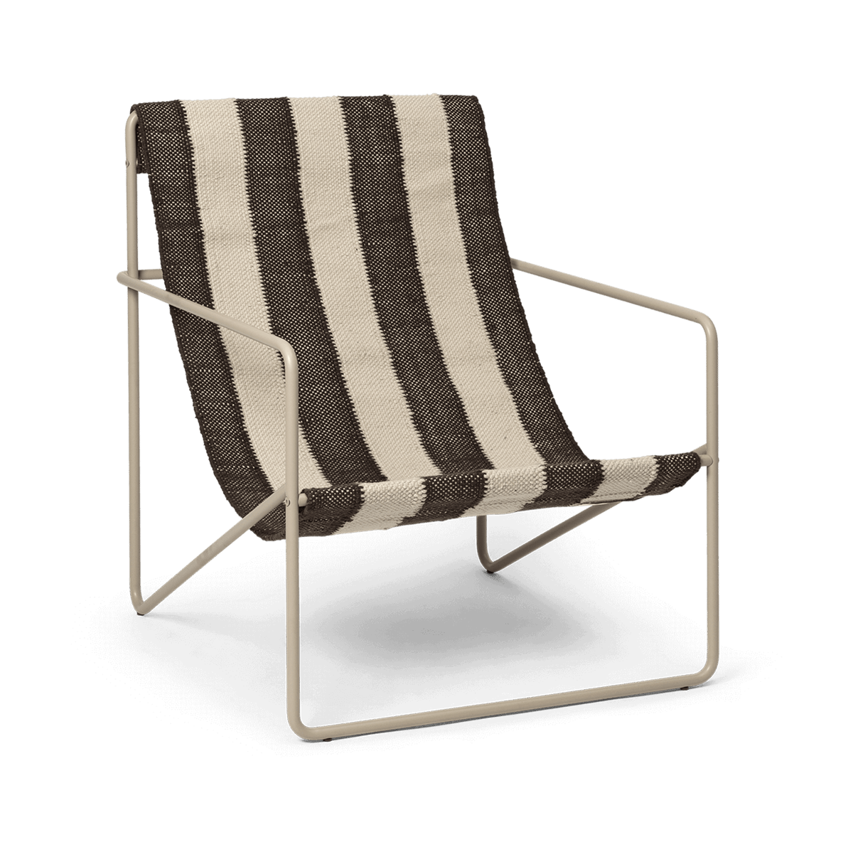 Ferm Living Desert lounge chair Cashmere, off-white, chocolate