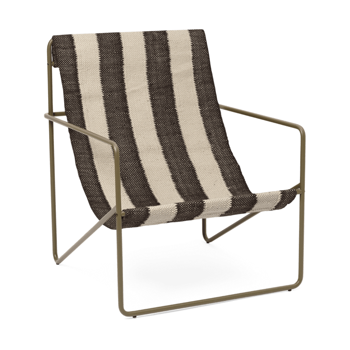 Desert lounge chair - Olive, off-white, chocolate - Ferm LIVING