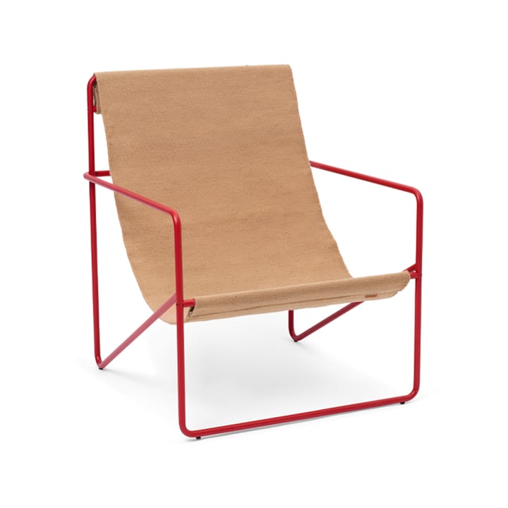 Desert lounge chair - Sand, poppy red frame - Ferm LIVING