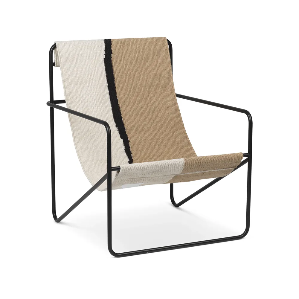 Desert lounge chair, Soil, black frame Ferm Living