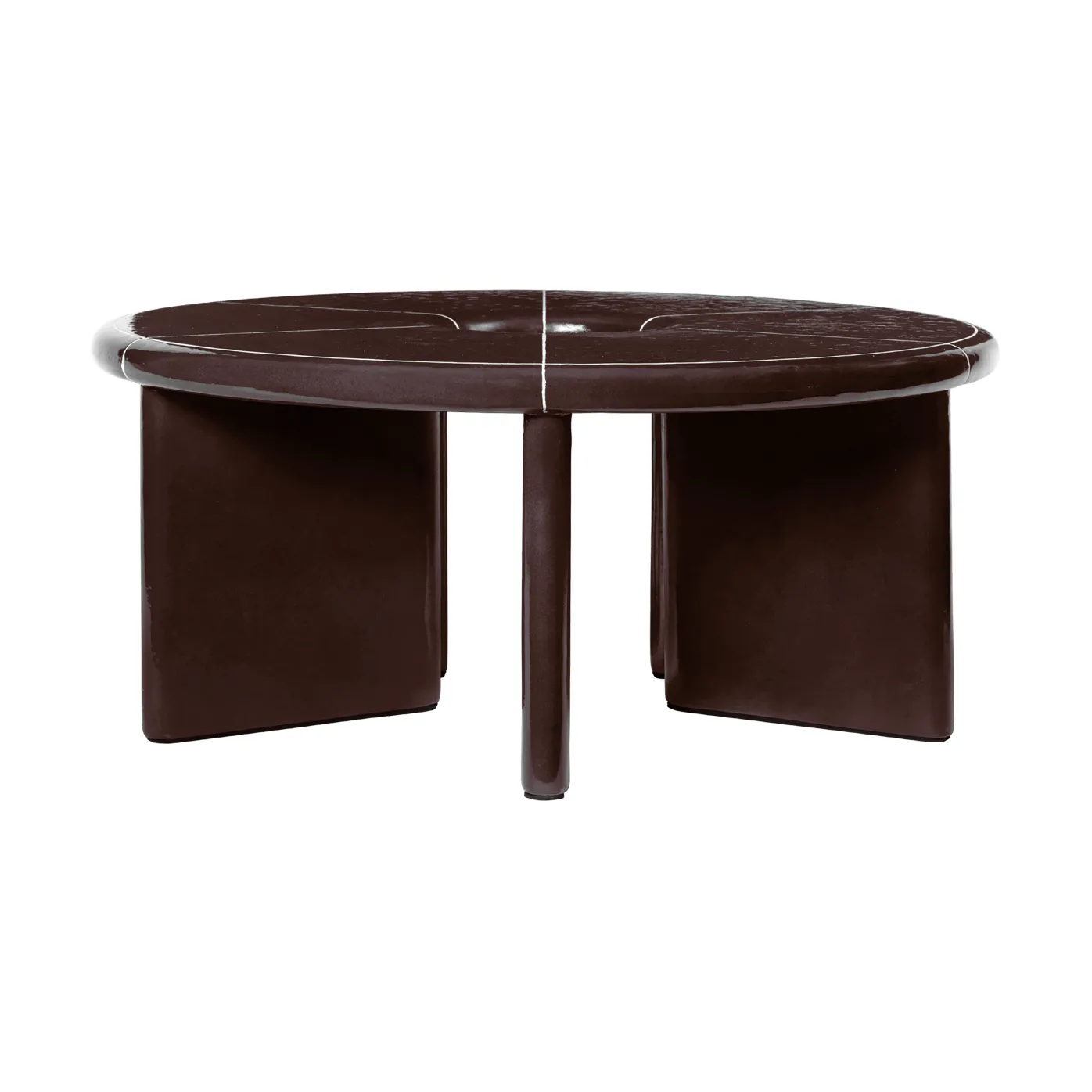 Deya coffee table Ø80x32 cm, Chestnut brown Ferm Living
