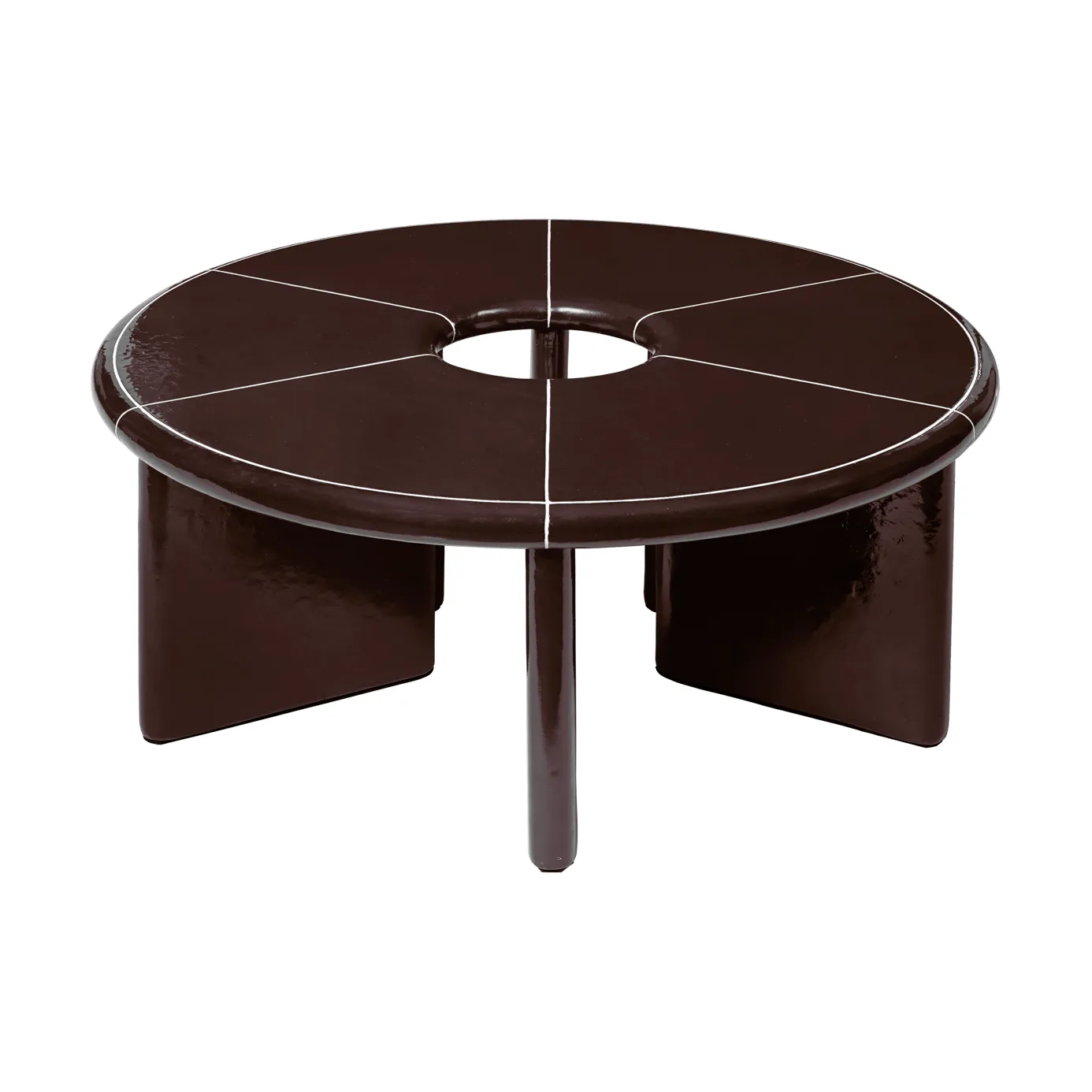 Deya coffee table Ø80x32 cm, Chestnut brown Ferm Living
