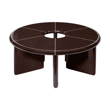 Deya coffee table Ø80x32 cm - Chestnut brown - Ferm Living