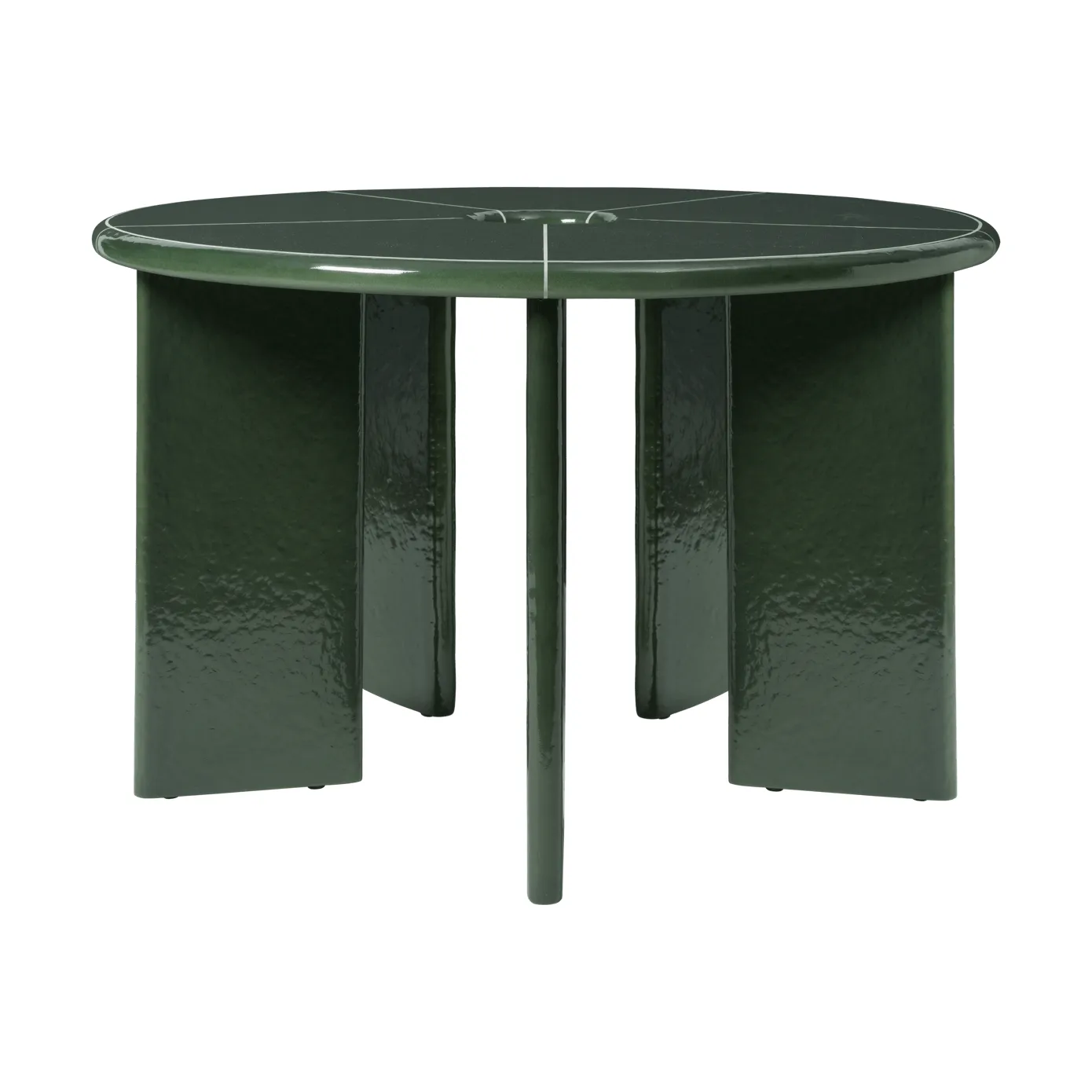 Deya dining table, Dark green, Ø120x75 cm Ferm Living