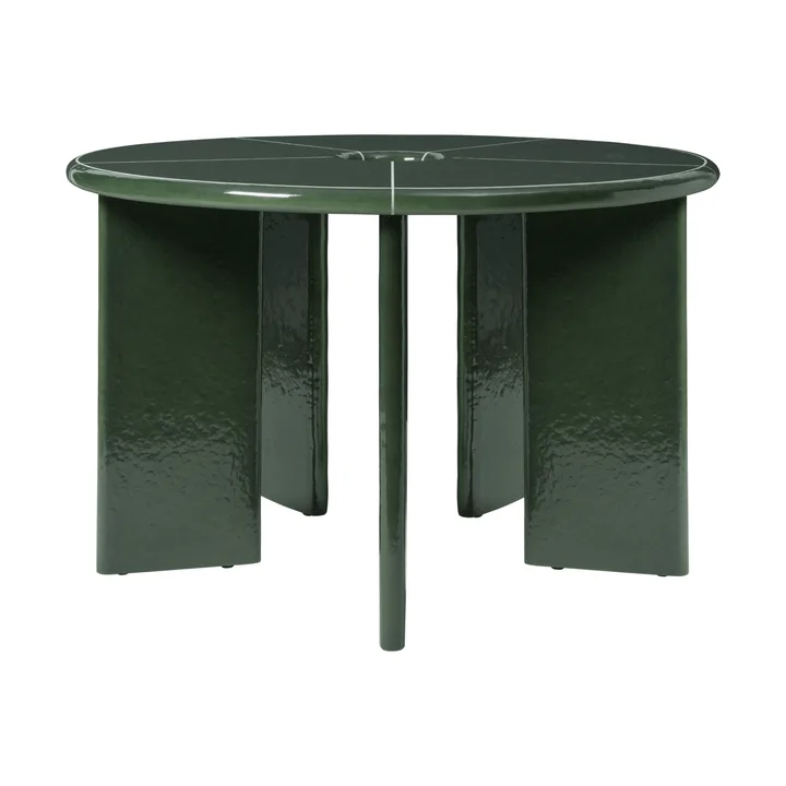 Deya dining table - Dark green, Ø120x75 cm - Ferm Living
