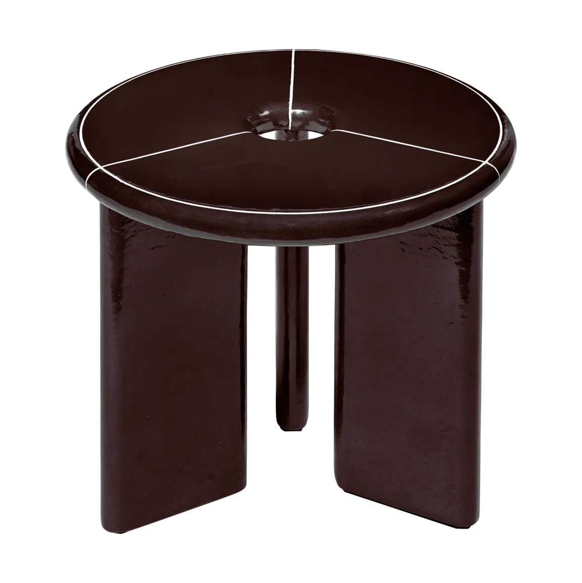 Deya side table Ø47x45 cm, Chestnut brown Ferm Living