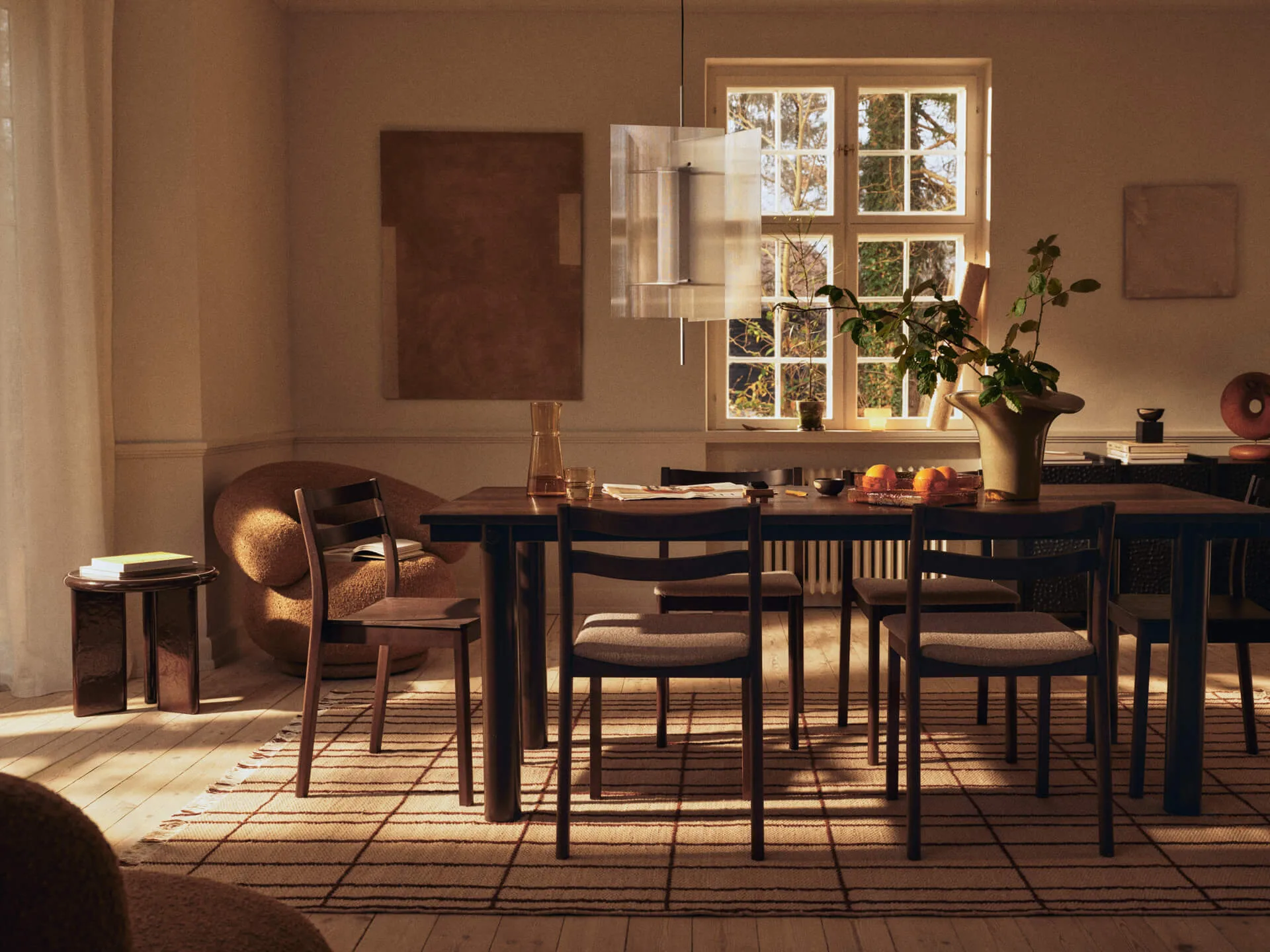 Deya side table Ø47x45 cm, Chestnut brown Ferm Living