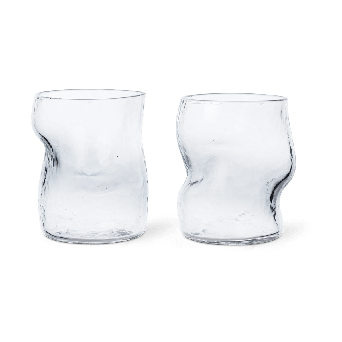 Ferm Living Dimple glass 27 cl 2-pack Clear | Scandinavian Design | Drinking glasses & tumblers | Transparent
