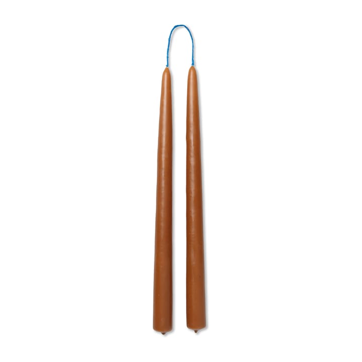 Dipped candles handmade 30 cm 2-pack  - Amber - Ferm LIVING