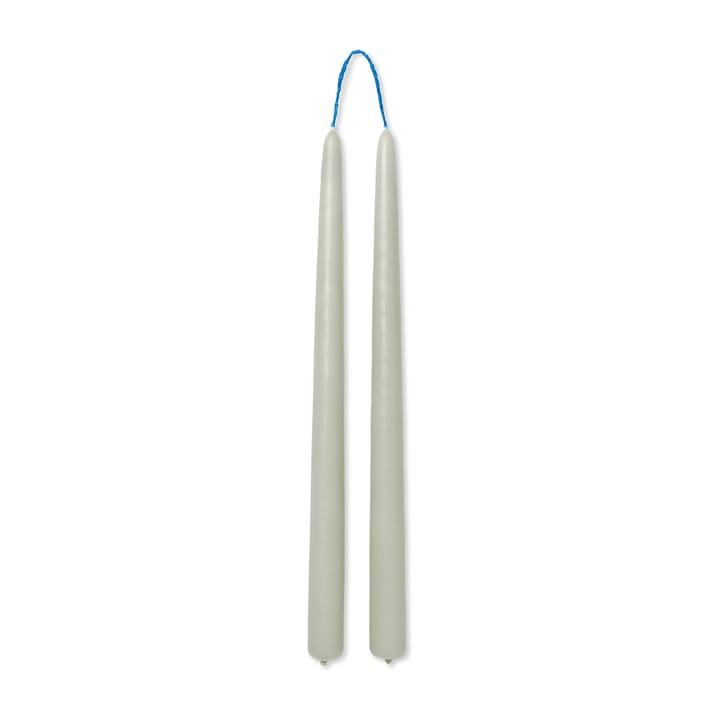 Dipped candles handmade 30 cm 2-pack  - Sage - Ferm LIVING