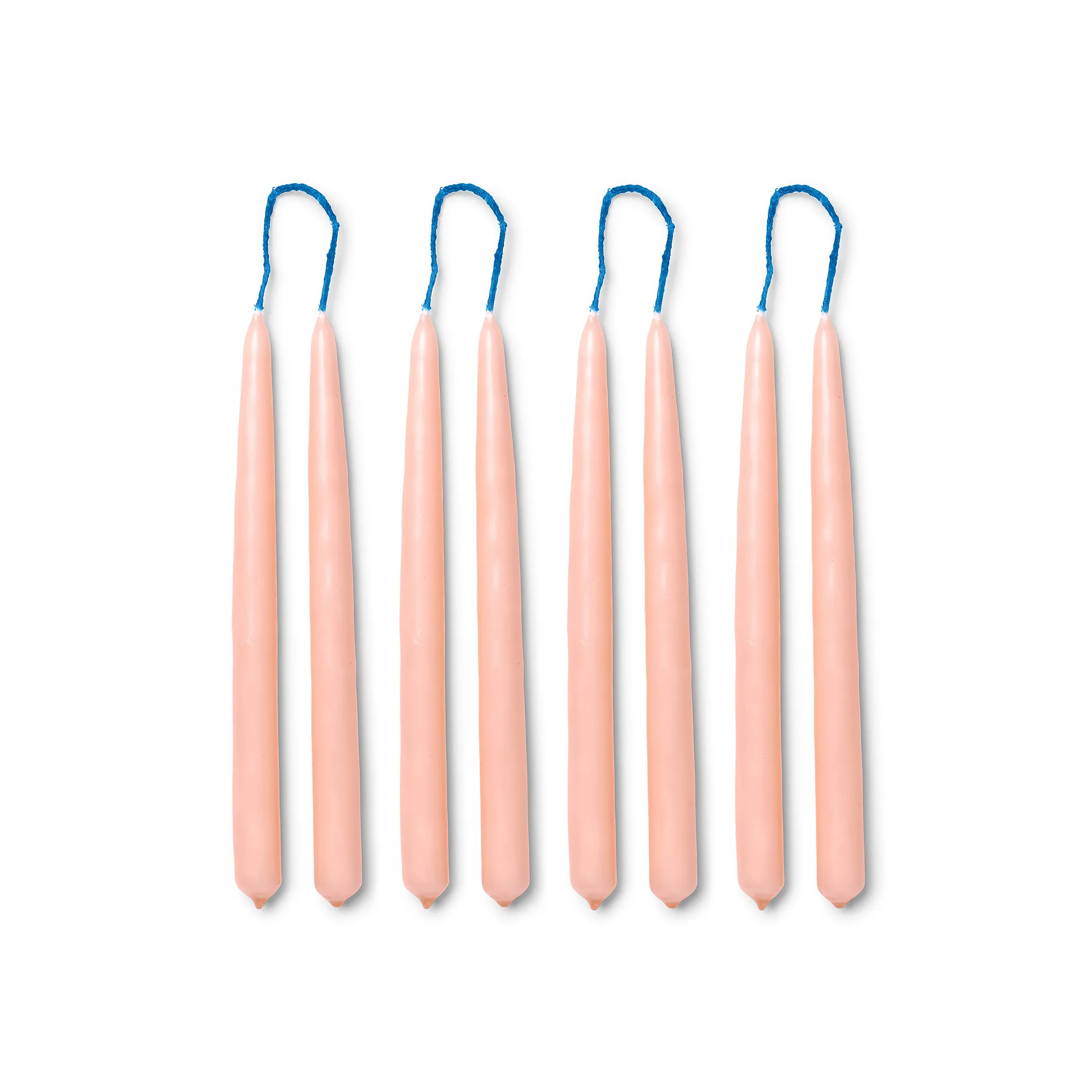 Dipped candles handmade15 cm 8-pack , Blush Ferm Living