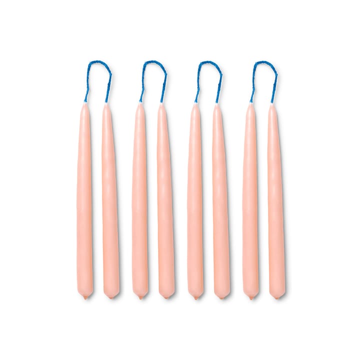 Dipped candles handmade15 cm 8-pack  - Blush - Ferm LIVING