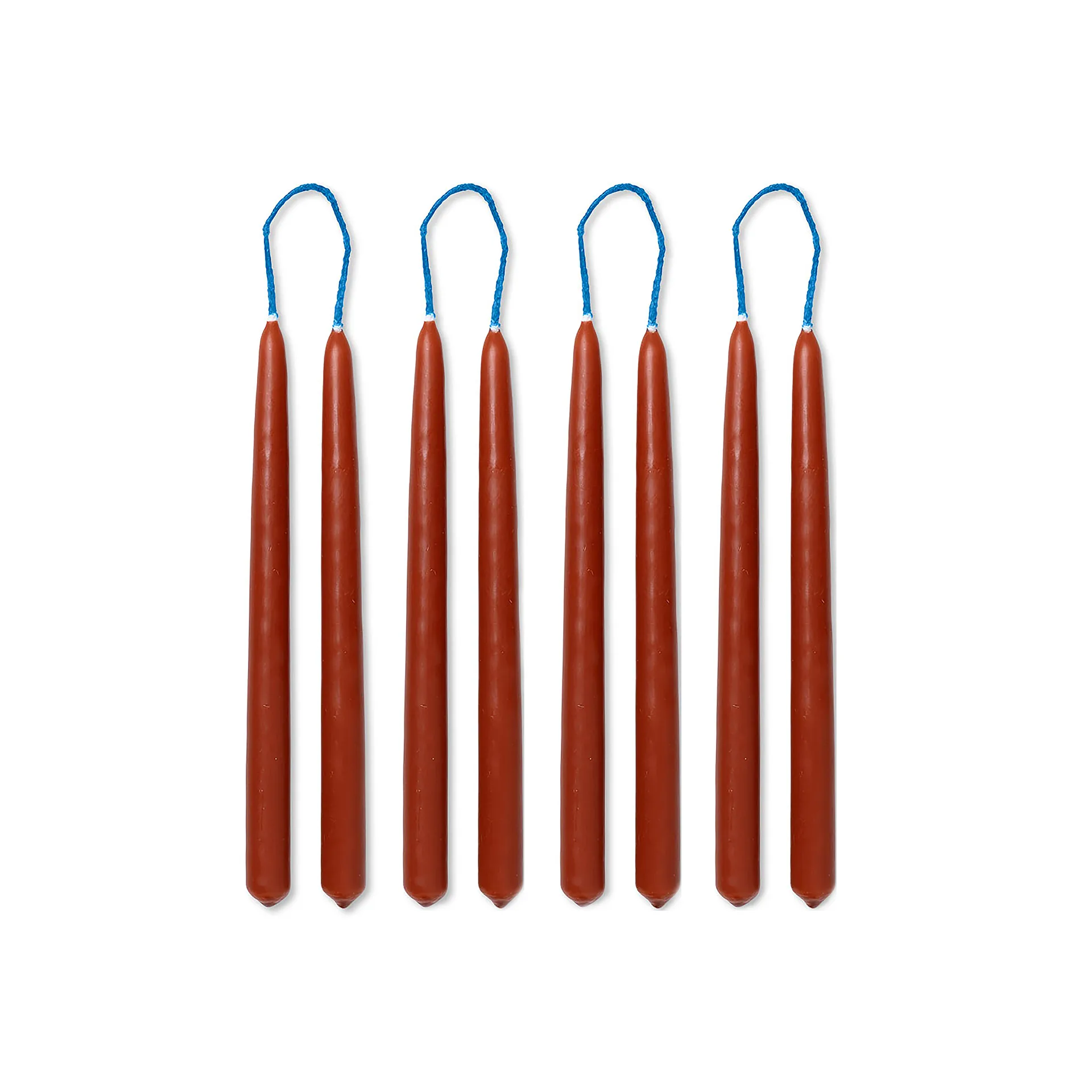 Dipped candles handmade15 cm 8-pack , Rust Ferm Living
