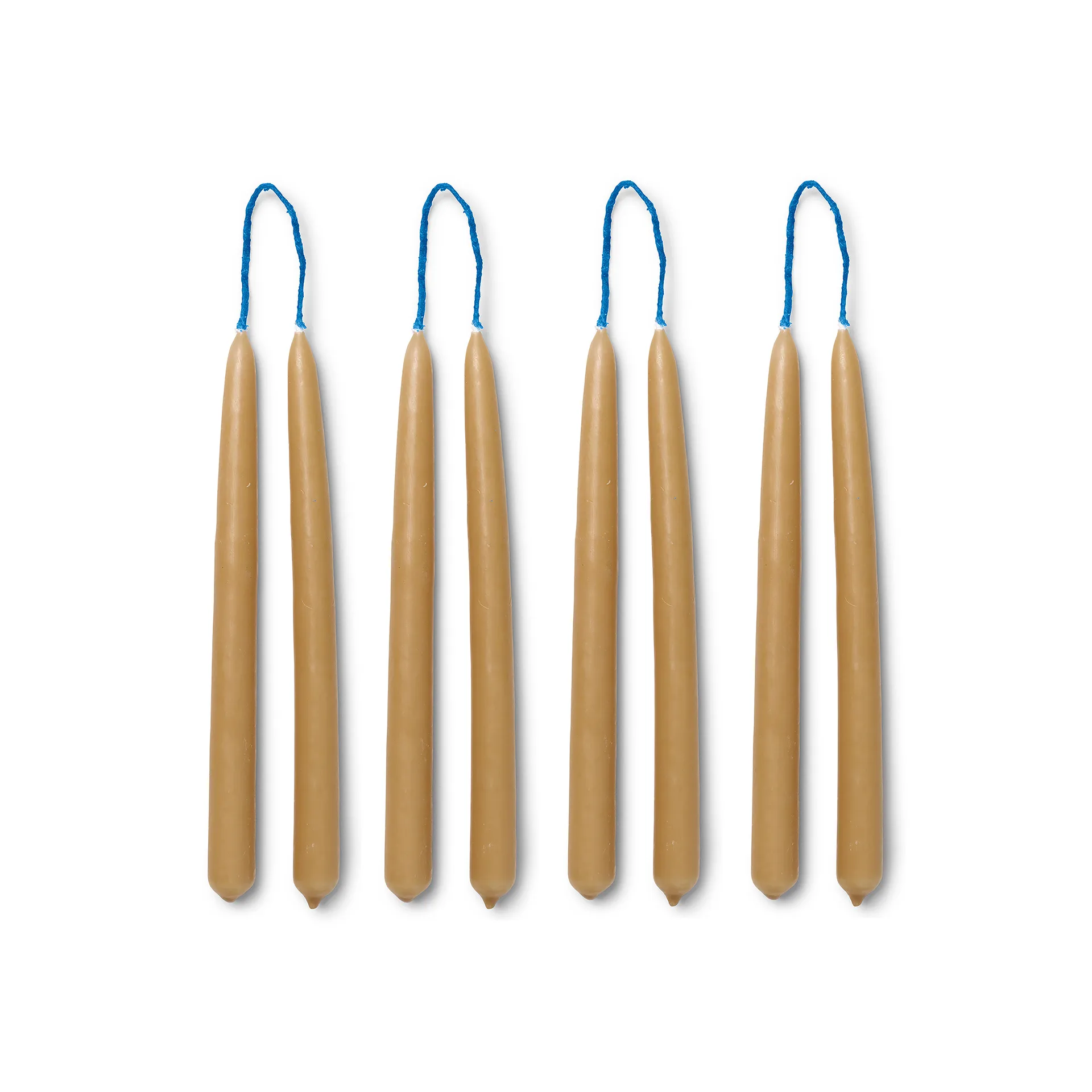Dipped candles handmade15 cm 8-pack , Straw Ferm Living