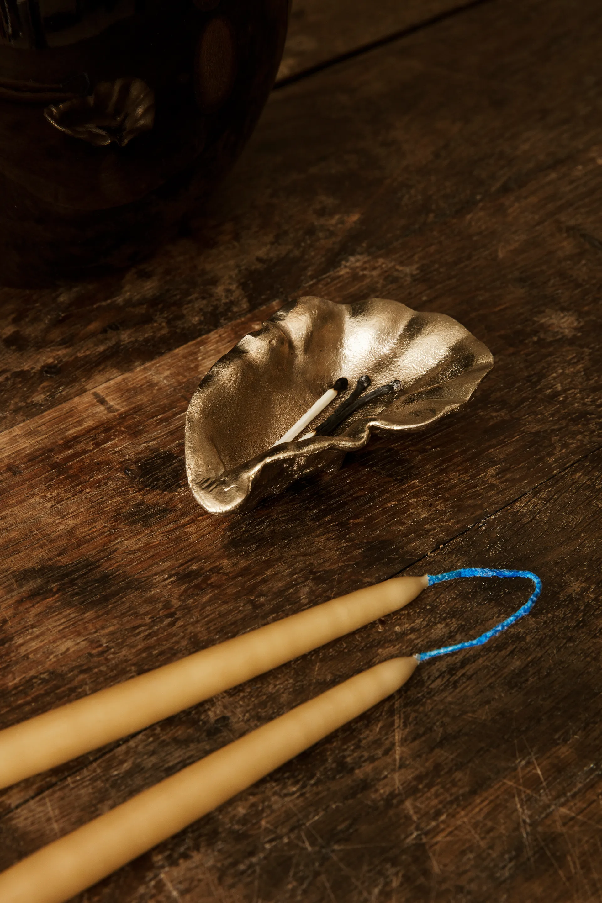 Dipped candles handmade15 cm 8-pack , Straw Ferm Living