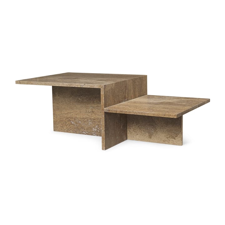 Distinct coffee table - Dark Brown Travertine - Ferm LIVING