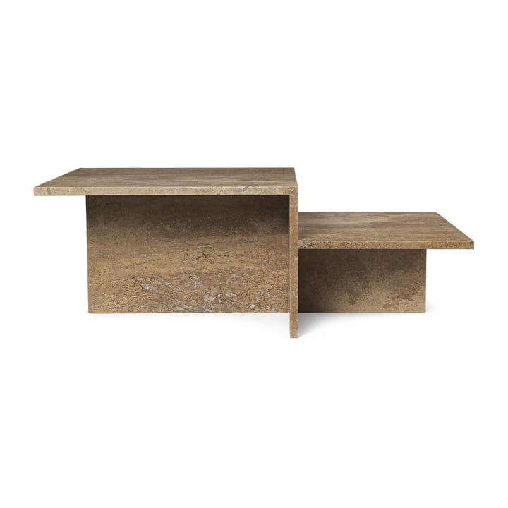 Distinct coffee table, Dark Brown Travertine Ferm Living