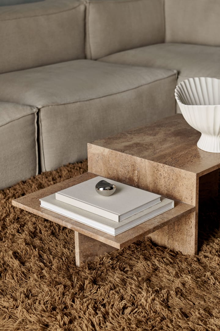 Distinct coffee table, Dark Brown Travertine Ferm Living