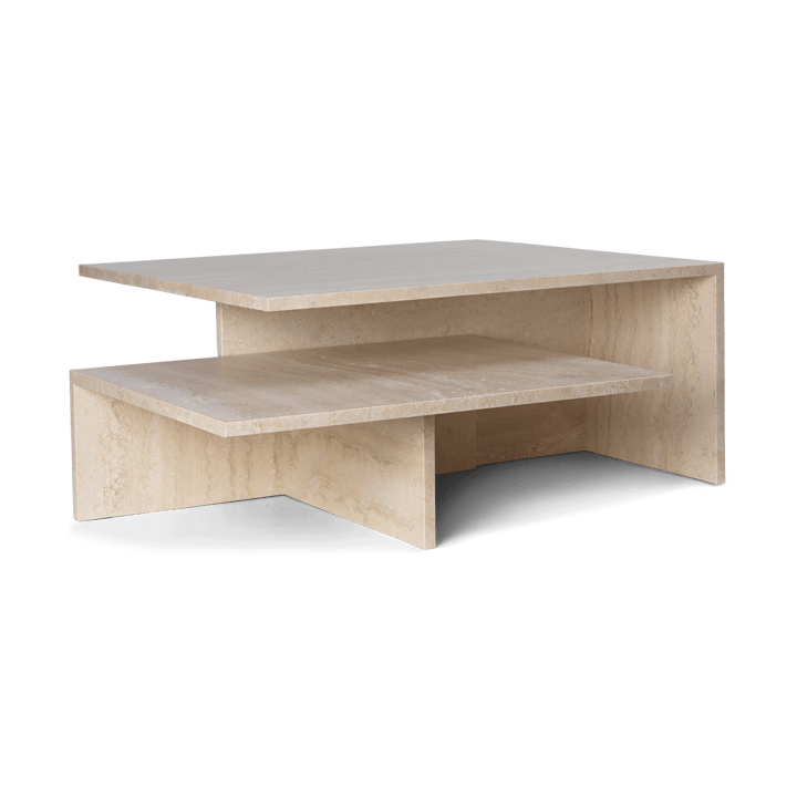 Distinct Grande Duo coffee table 133x70x35 cm - Travertine - Ferm LIVING