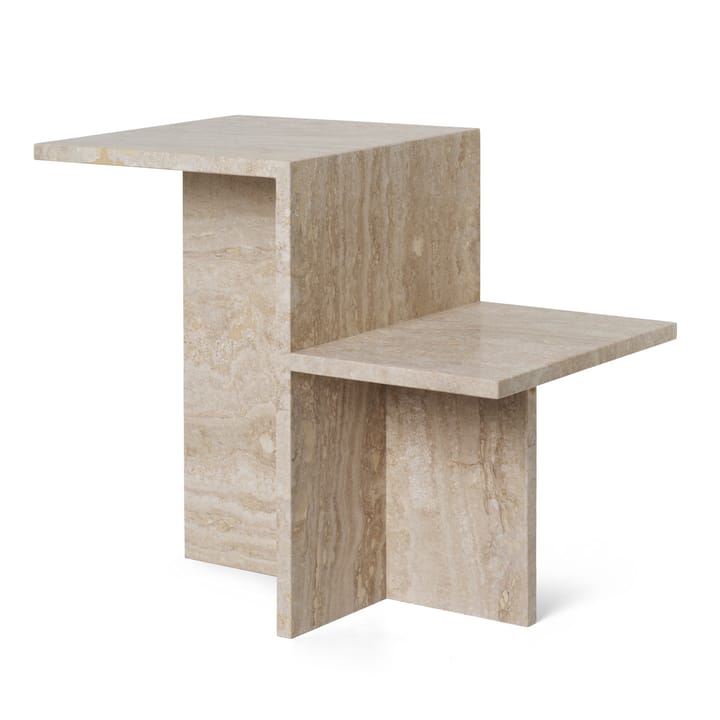 Distinct side table 59,5x35x50 cm - Travertine - Ferm LIVING