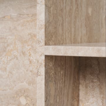 Distinct side table 59,5x35x50 cm - Travertine - ferm LIVING