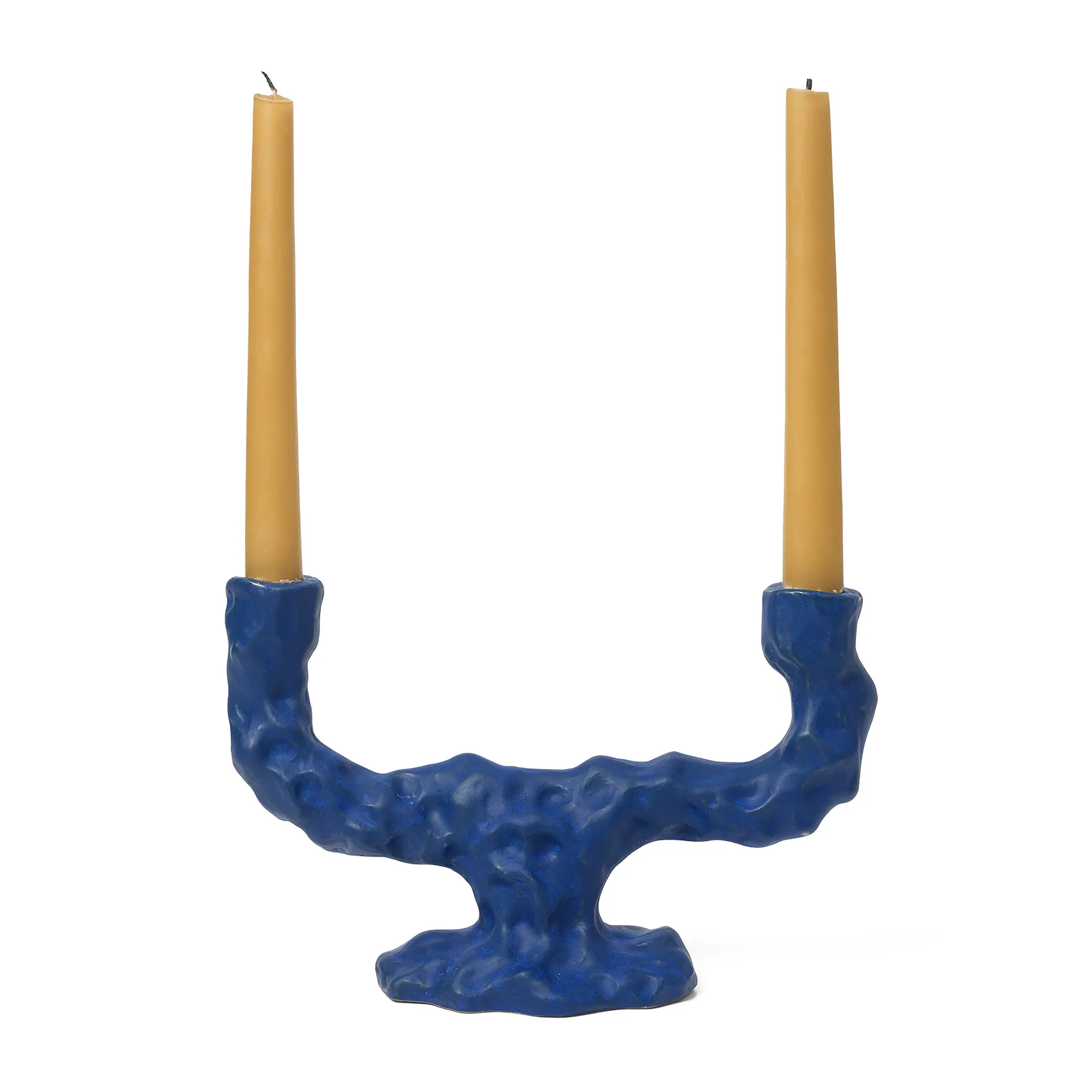 Dito candle sticks double, Bright-blue Ferm Living