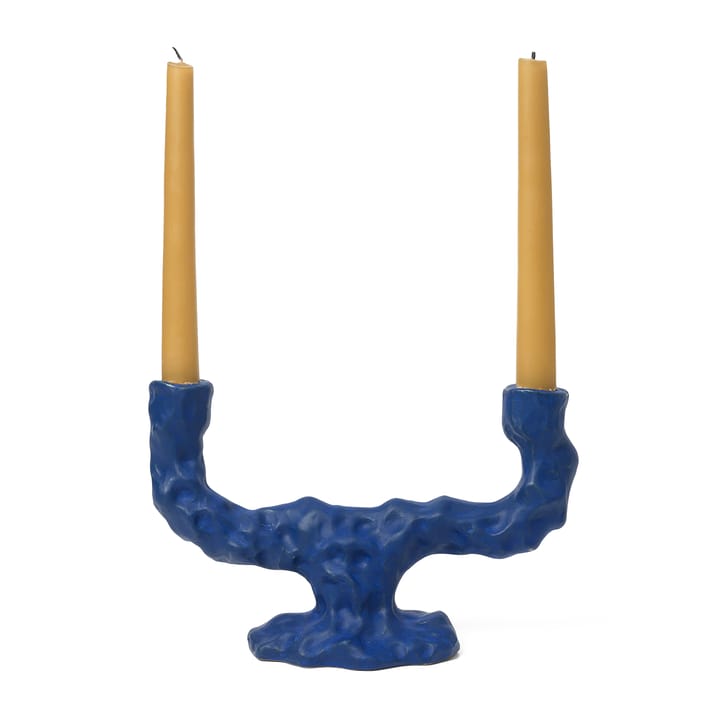Dito candle sticks double, Bright-blue Ferm Living