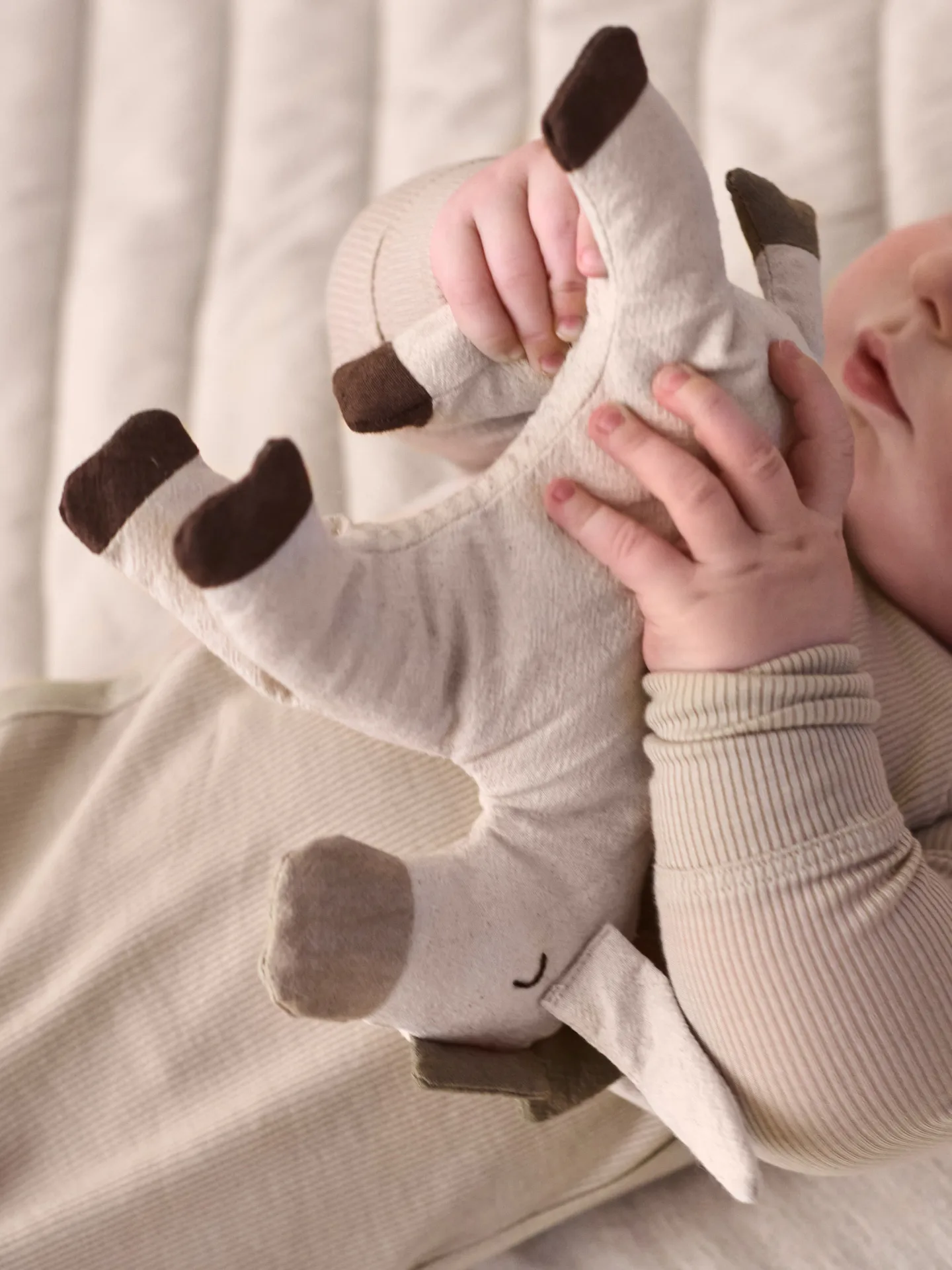 Donkey soft toy, Undyed-dark sand Ferm Living
