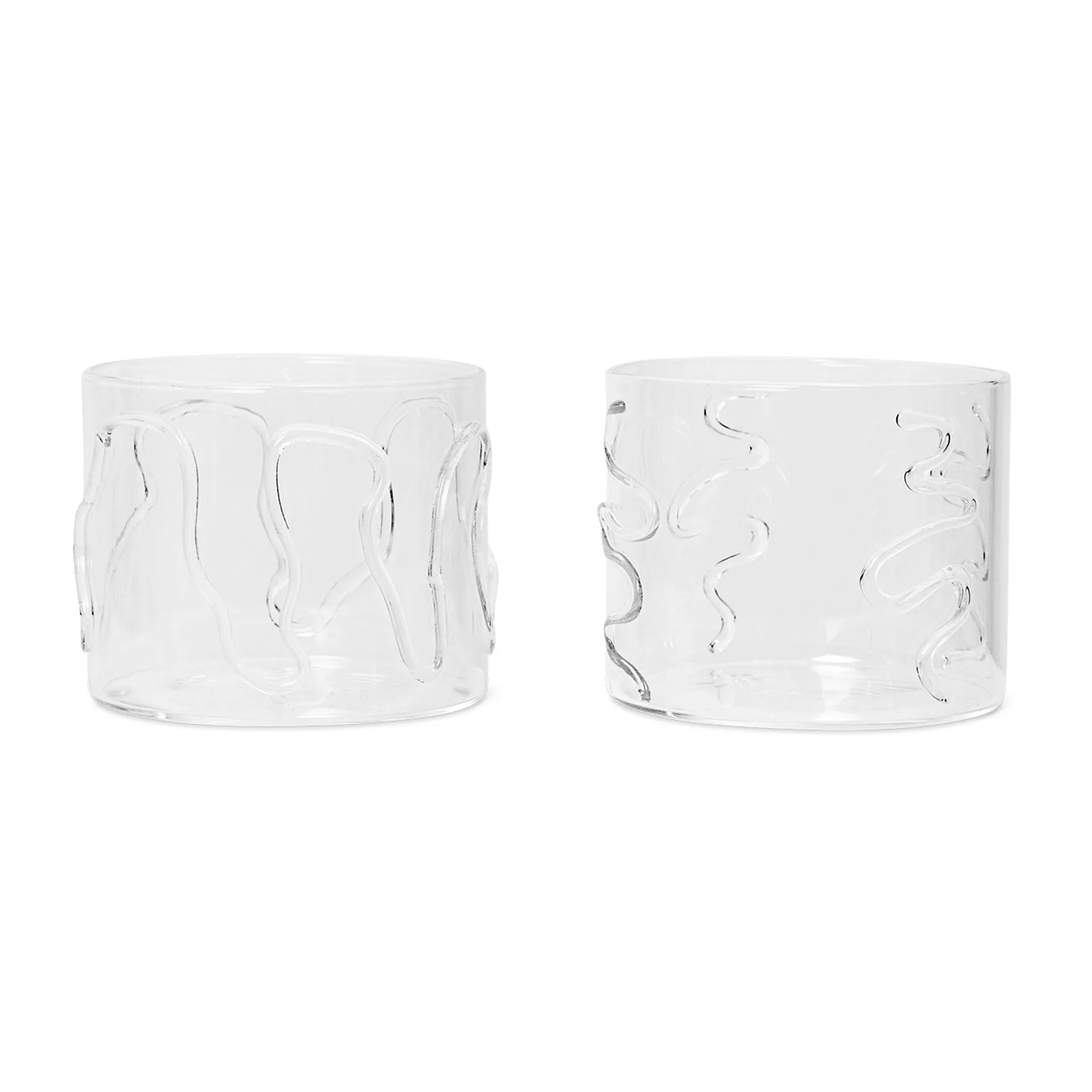 Doodle drinking glass low 2-pack, 20 cl Ferm Living