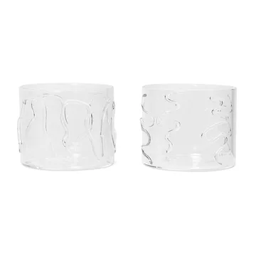 Doodle drinking glass low 2-pack - 20 cl - Ferm Living
