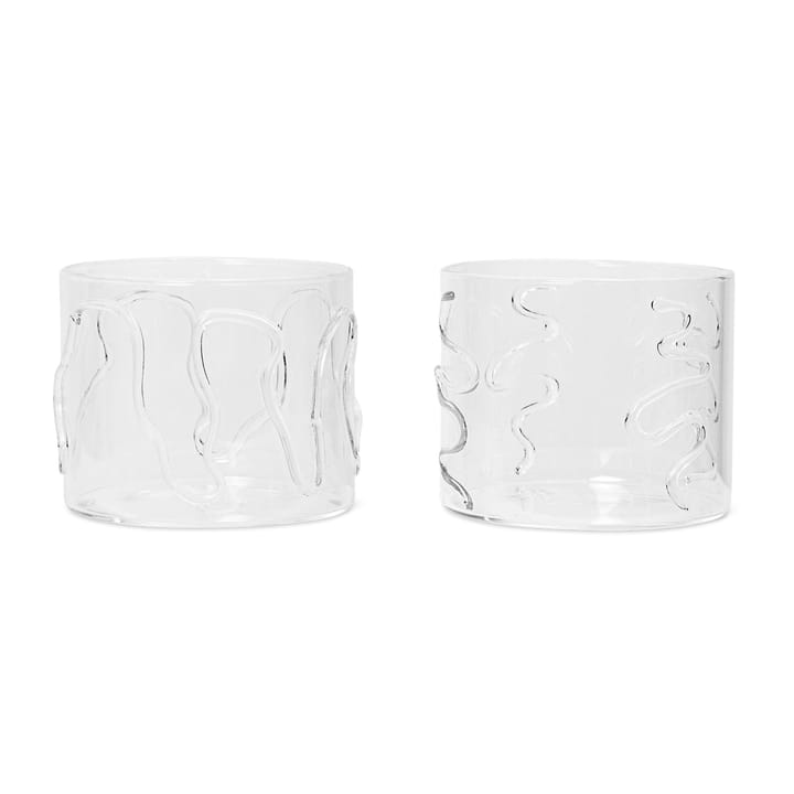 Doodle drinking glass low 2-pack - 20 cl - ferm LIVING