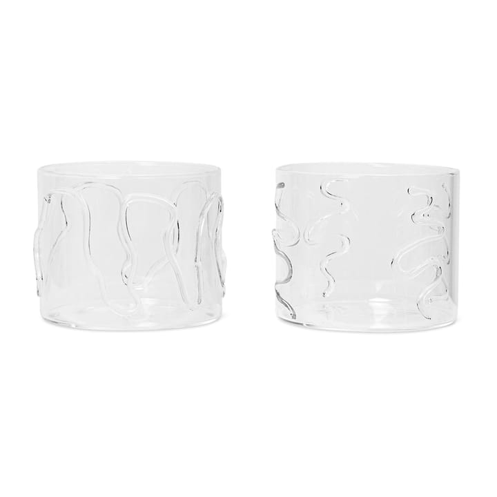 Doodle drinking glass low 2-pack - 20 cl - Ferm LIVING