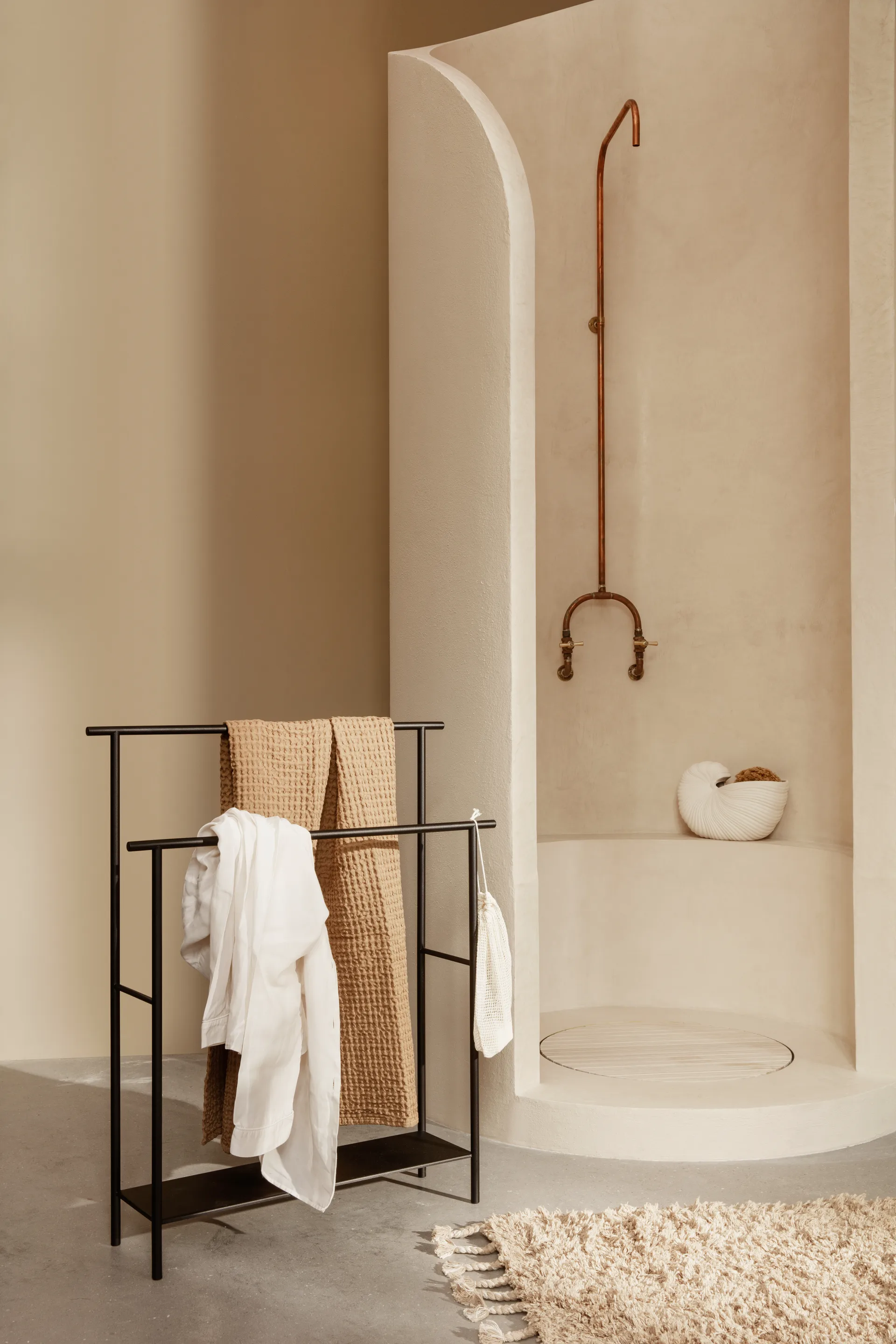 Dora bathroom shelf, Black Ferm Living