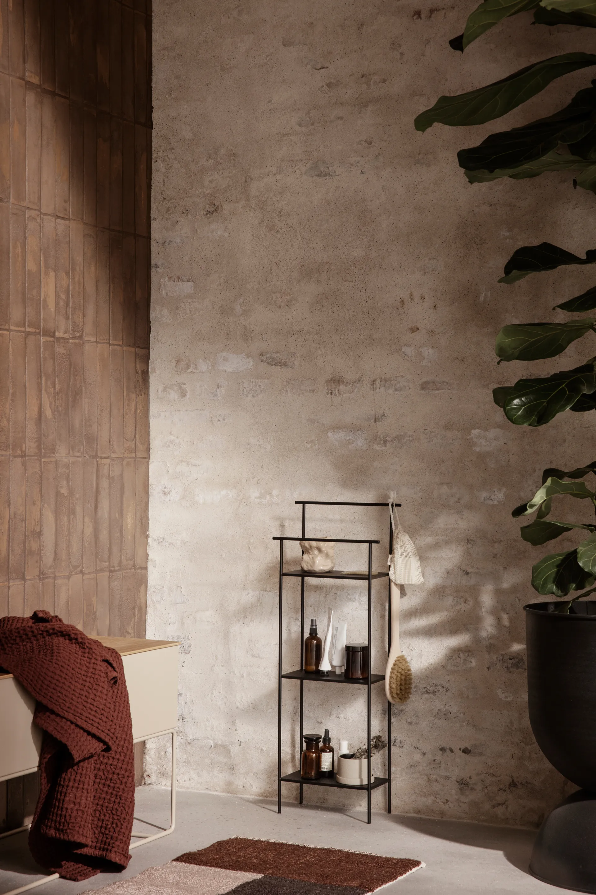 Dora shelf 30x79 cm, Black Ferm Living